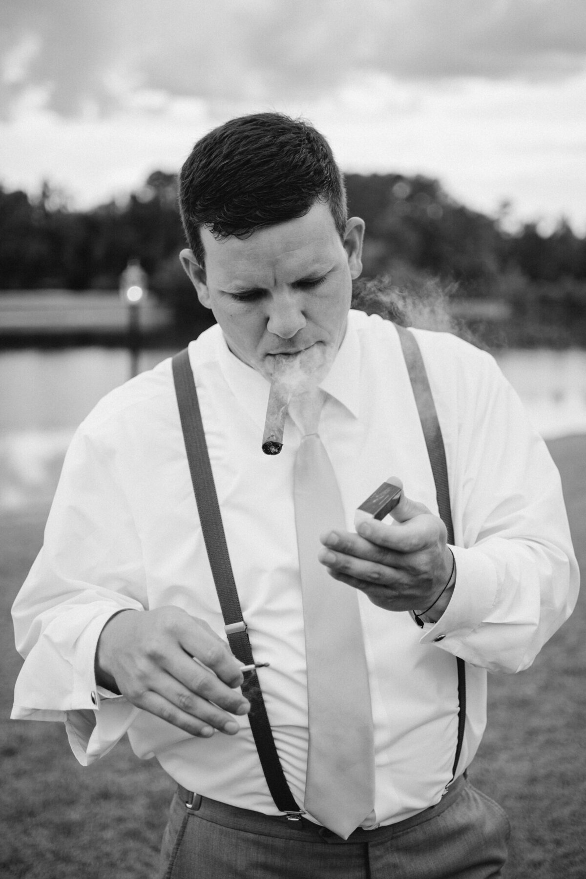 groom on wedding day