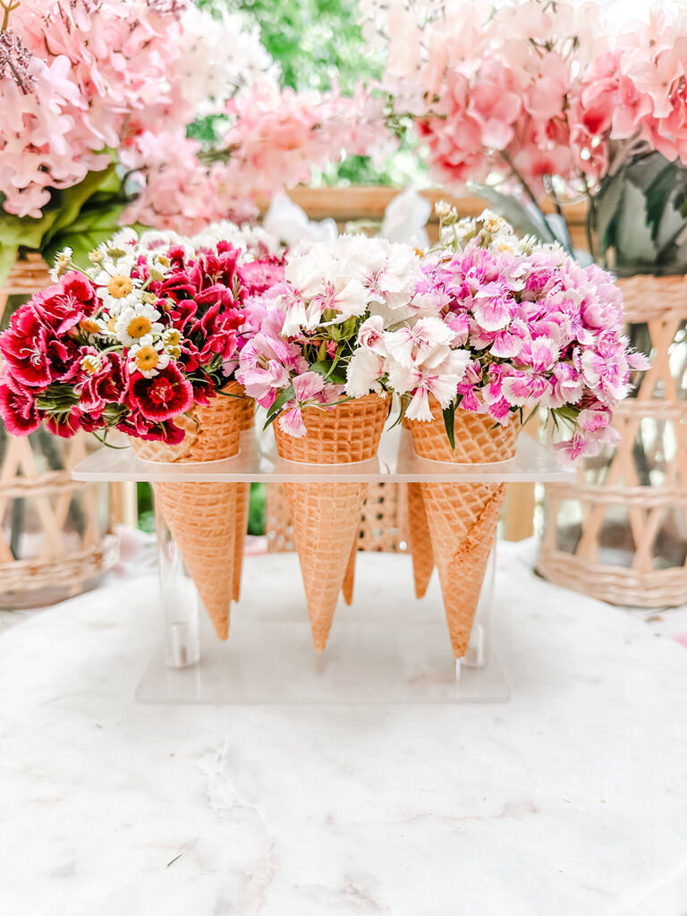 Acrylic Flower Cone Idea