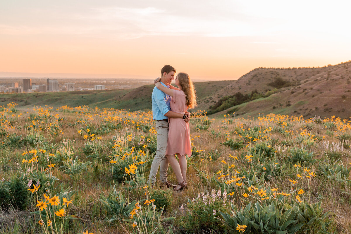 S and A Engagement Session Wildflowers-29