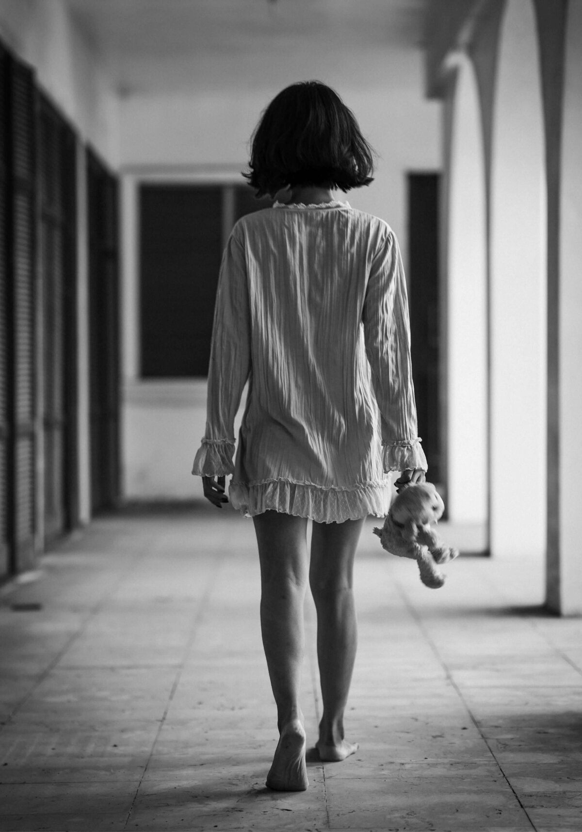 Monochrome Photo Of Woman