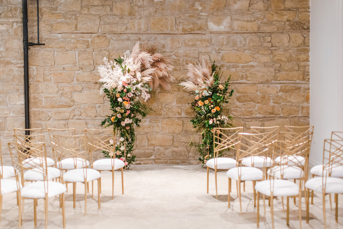 Stunning and elegant ceremony styled by CNC Event Design, modern and elegant wedding planner based in Calgary, Alberta.  Featured on the Brontë Bride Vendor Guide.