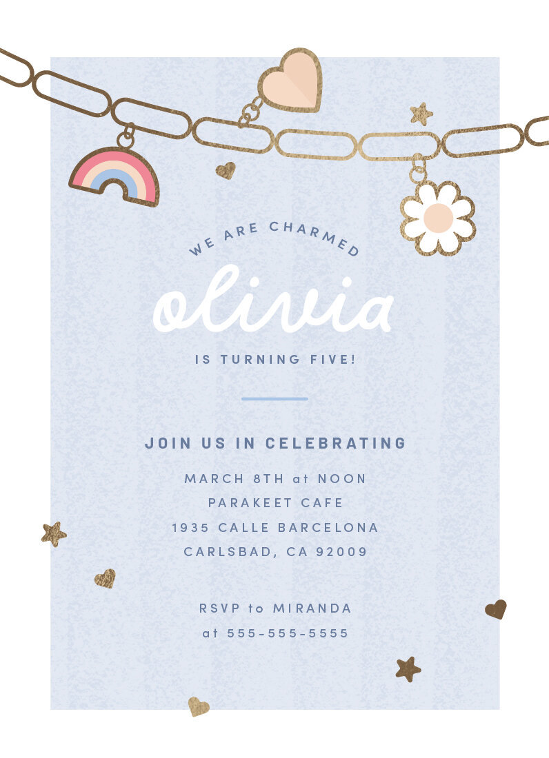 Charmed | Birthday Invitation Design by Amanda DeWoody of Poised Avenue