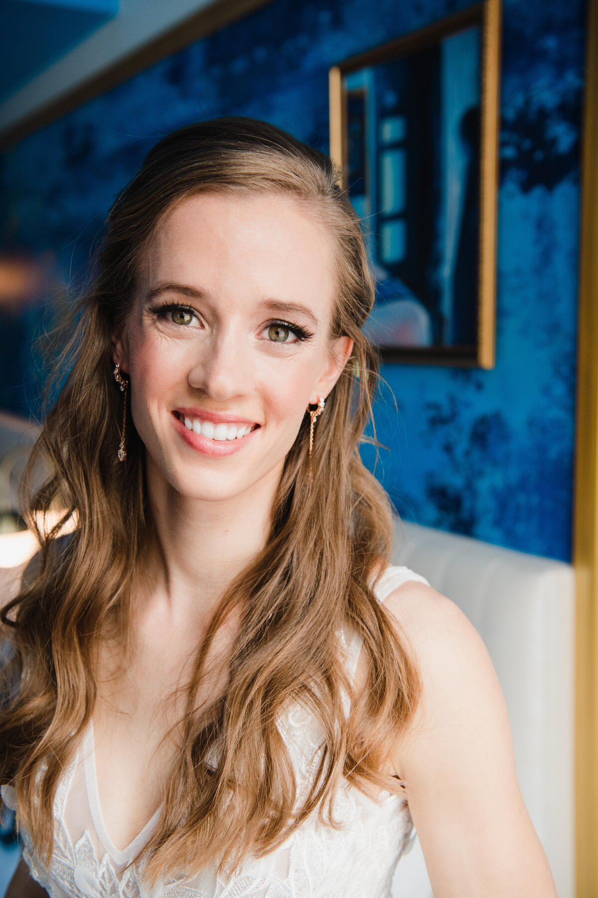 bride getting ready during wedding day