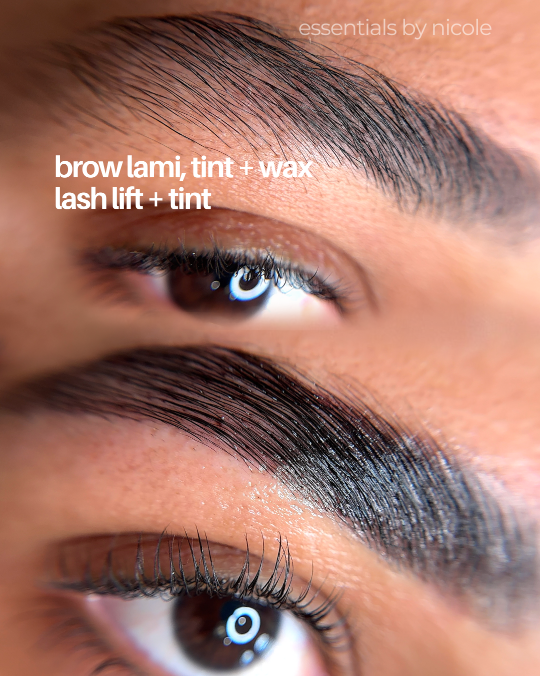 brow lamination and tint transformation