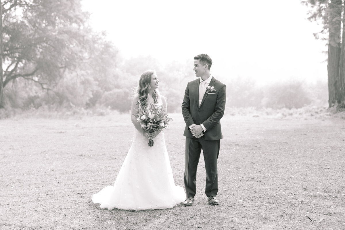 Outdoor Bay Area Wedding Couple