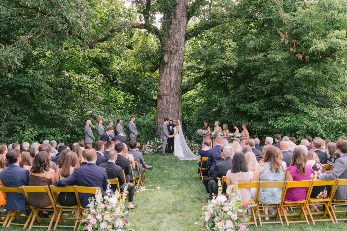 wedding ceremony at artisan acres