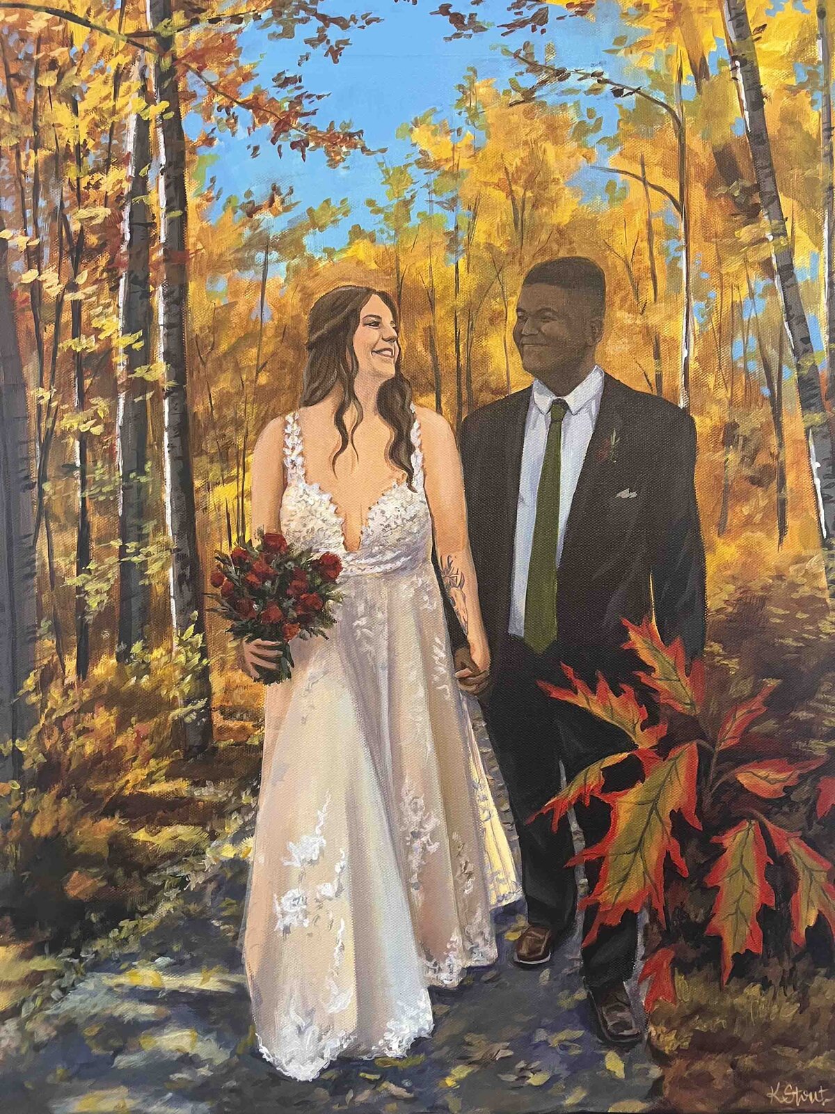 Atrium Solon Springs Wisconsin Live Wedding Painting