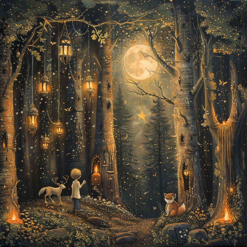 reigncongrejo_A_fantasy_forest_painting_where_a_young_boy_bef_cec9d118-b40f-4b4e-8e09-7ab4263870a4_0