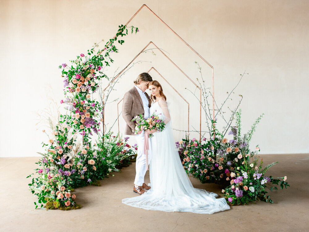 copper wedding arch, studio fleurette, minneapolis mn wedding flowers