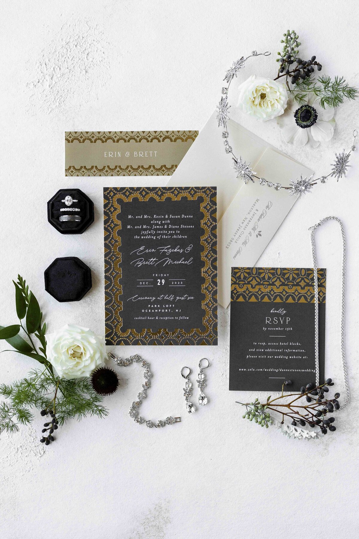 Winter Great Gatsby Black Tie Vibe Wedding Inspiration - Ashley Mac Photographs -Top Wedding Photographer - New Jersey - New York - Connecticut - Rhode Island - East Coast -01