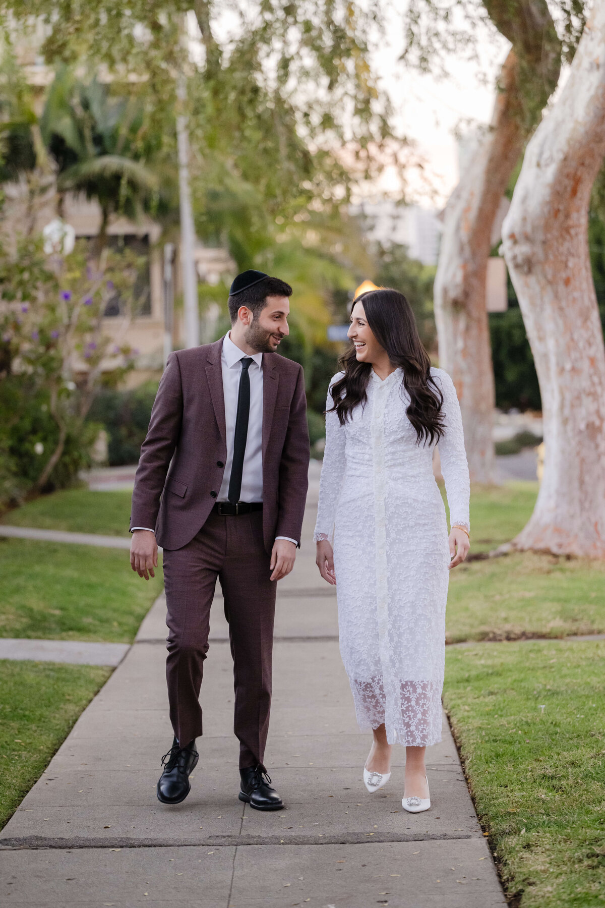 Engagement party pictures in downtown Los Angeles