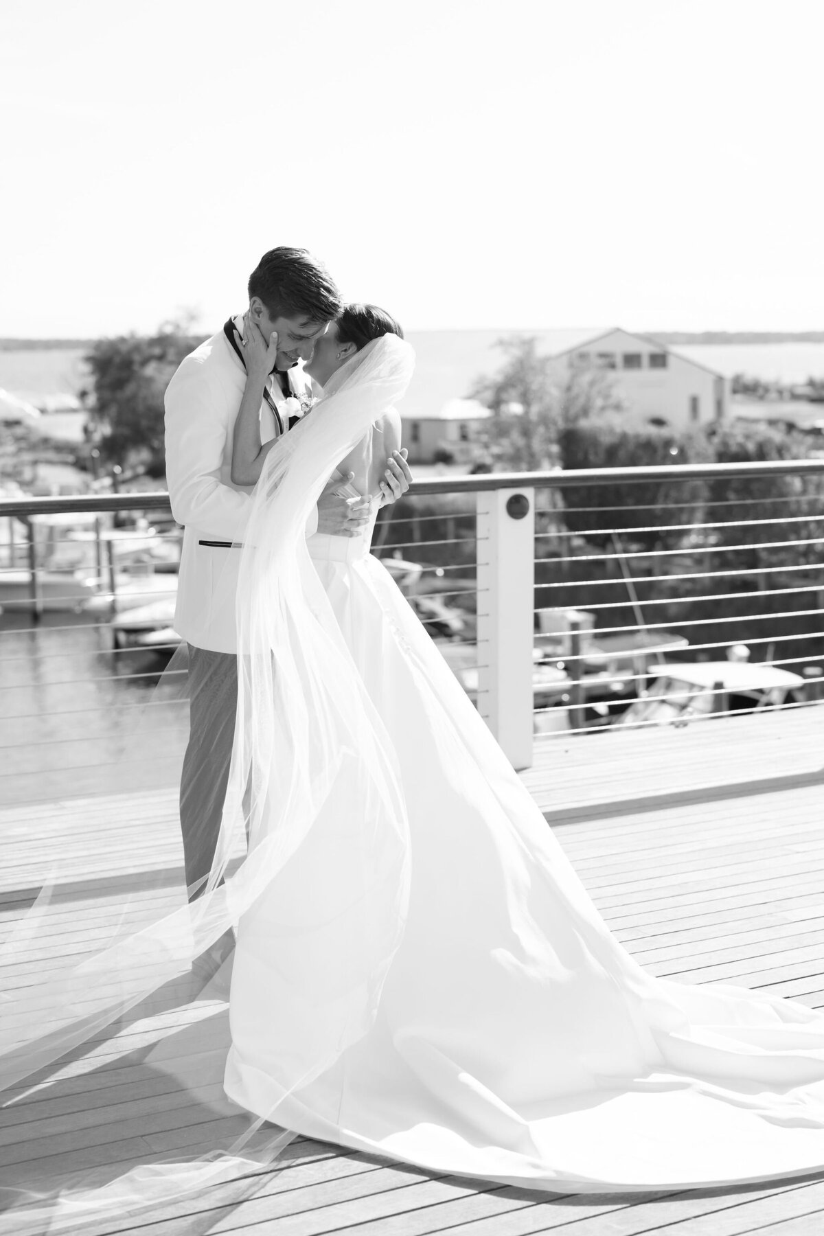 Outdoor First Look Photo by Lisa Blanche Photography