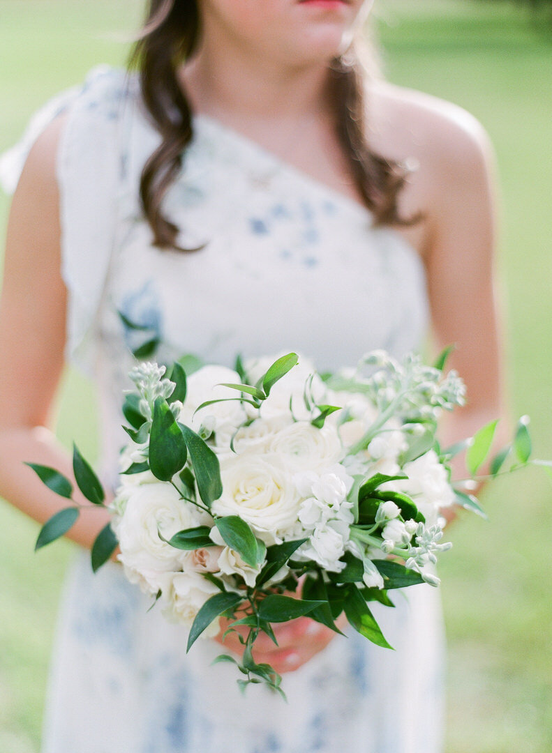 Girl Holding Bouquet Photo
