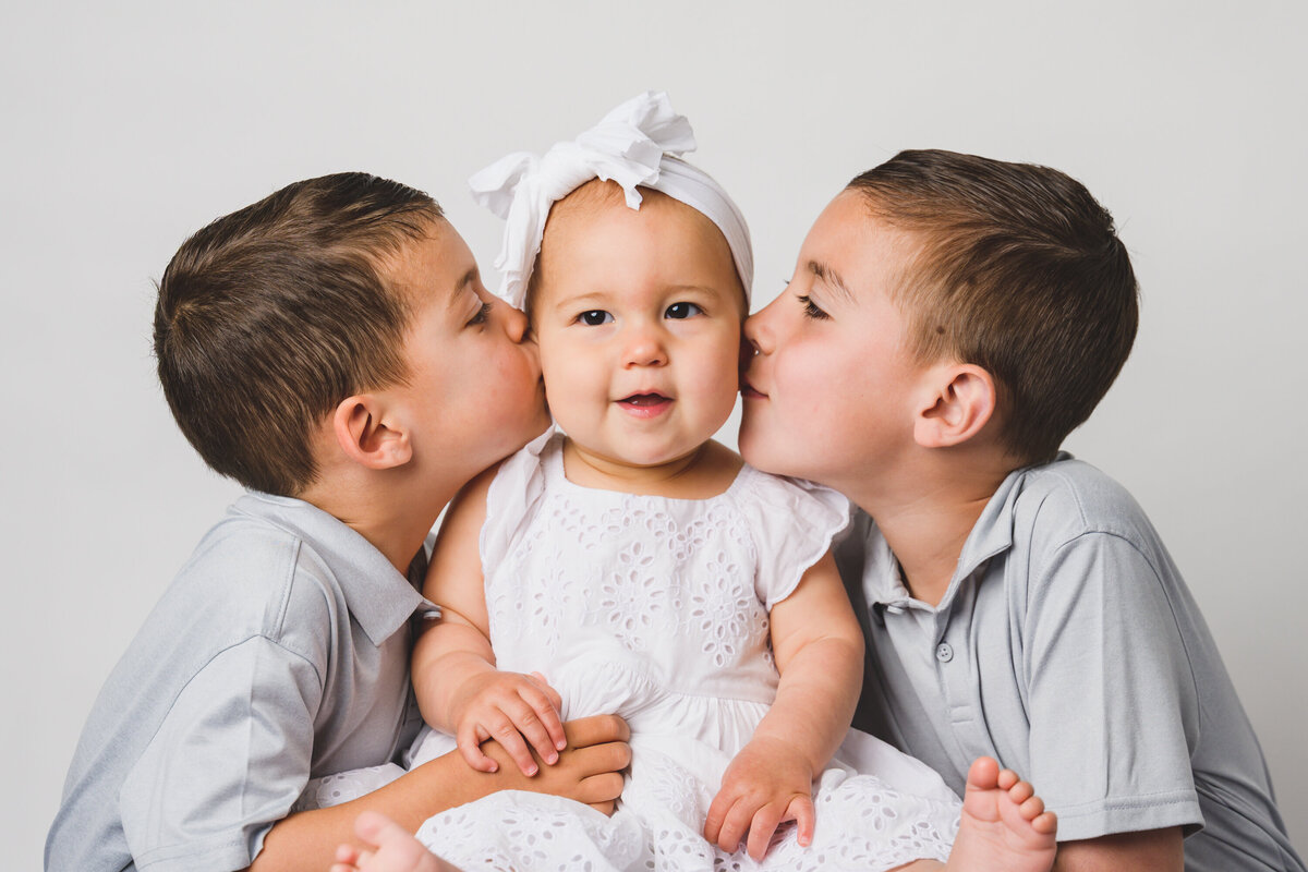 Studio portrait of siblings — timeless fine art family photography in Sausalito