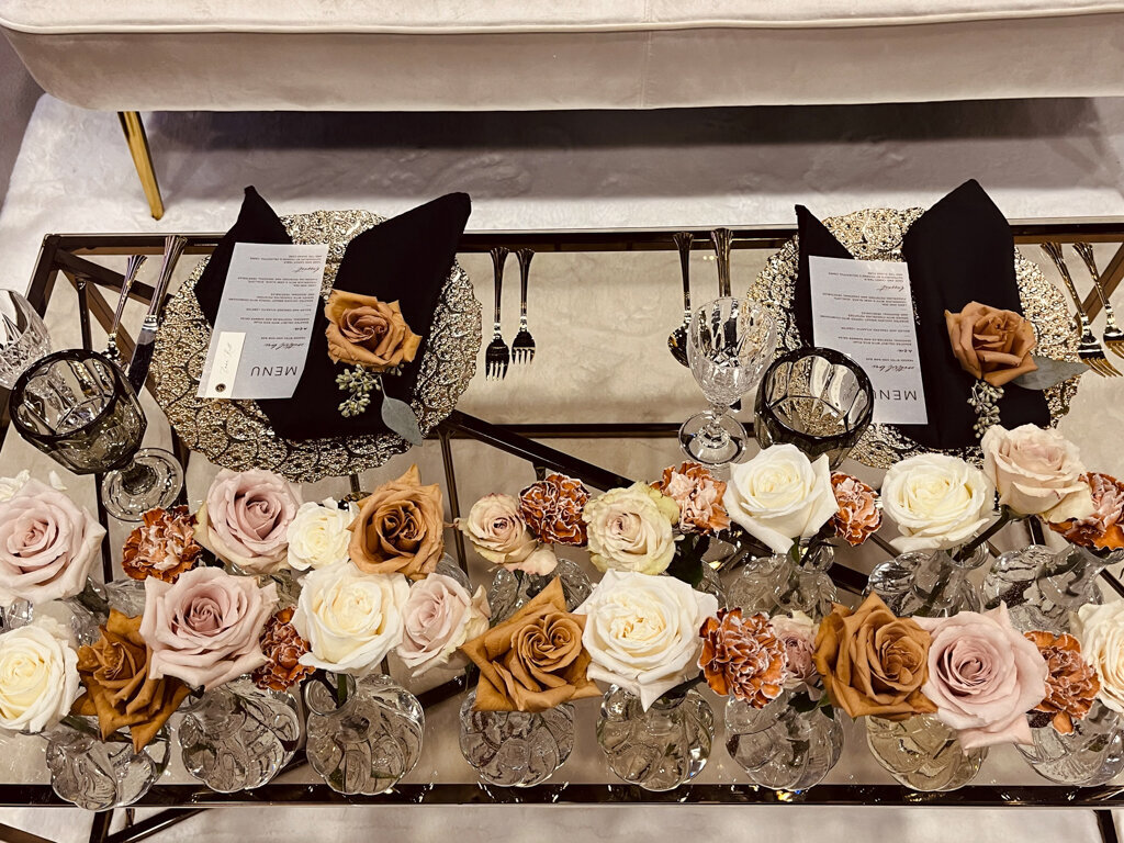 Romantic and feminine wedding ceremony floral decor by Le Bouquet, Calgary wedding florist, featured on the Brontë Bride Vendor Guide.