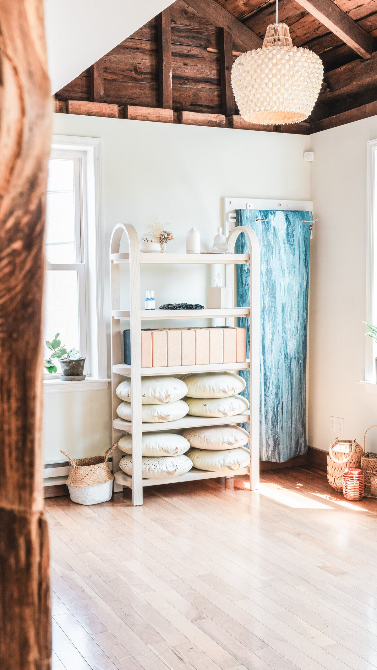 yoga and meditation studio interior