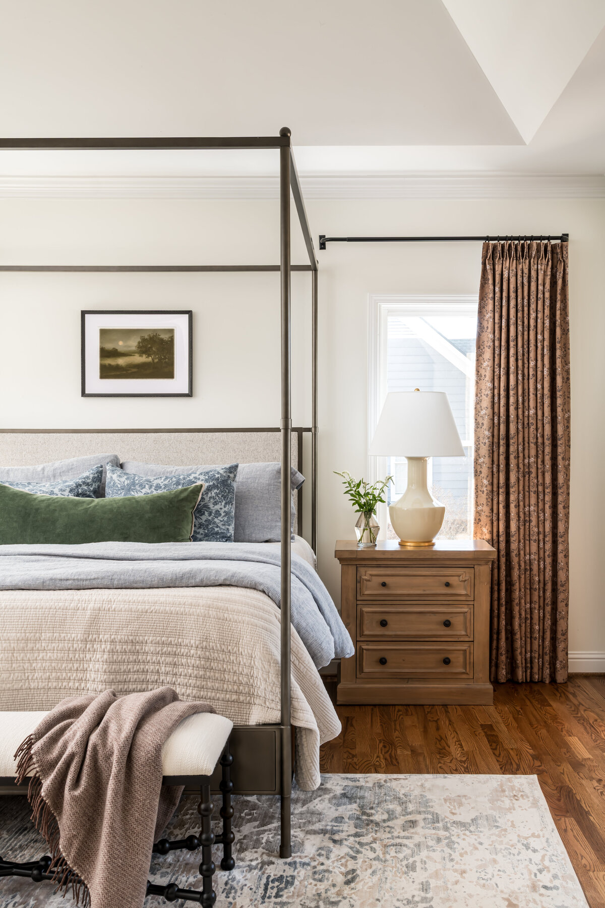 Custom Primary Bedroom Renovation Marble White Custom Cabinetry Marietta Georgia Ashley Gentile Interior Designer Atlanta