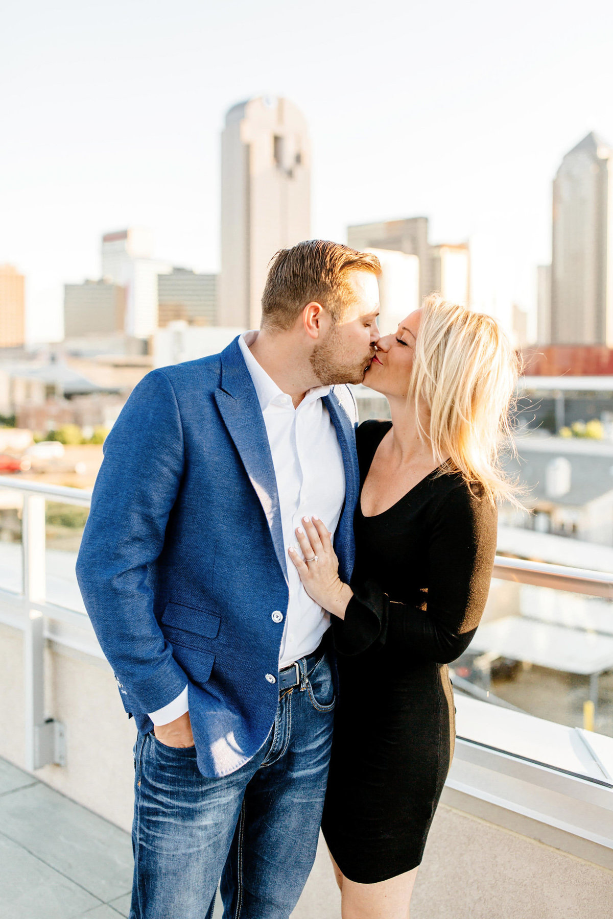 Eric & Megan - Downtown Dallas Rooftop Proposal & Engagement Session-64