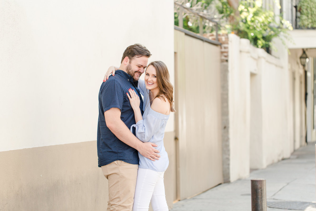 Engagement photo of couple in New Orleans, Louisiana