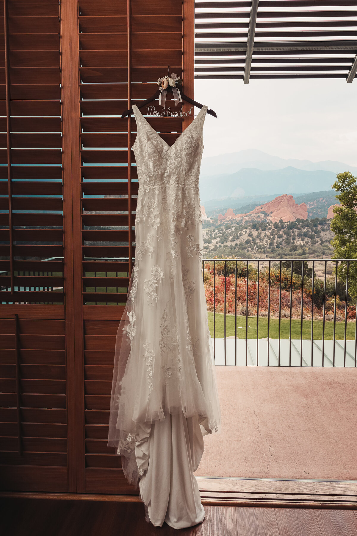 Wedding Dress at the Garden of the Gods