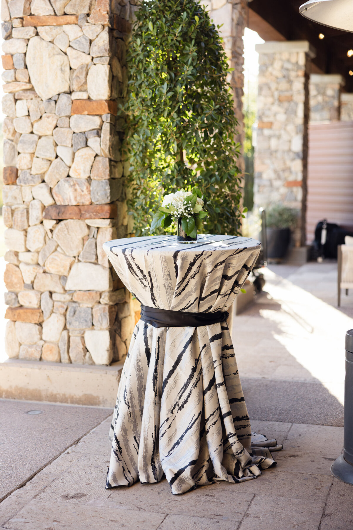 Cocktail table at Paradise Valley Country Club
