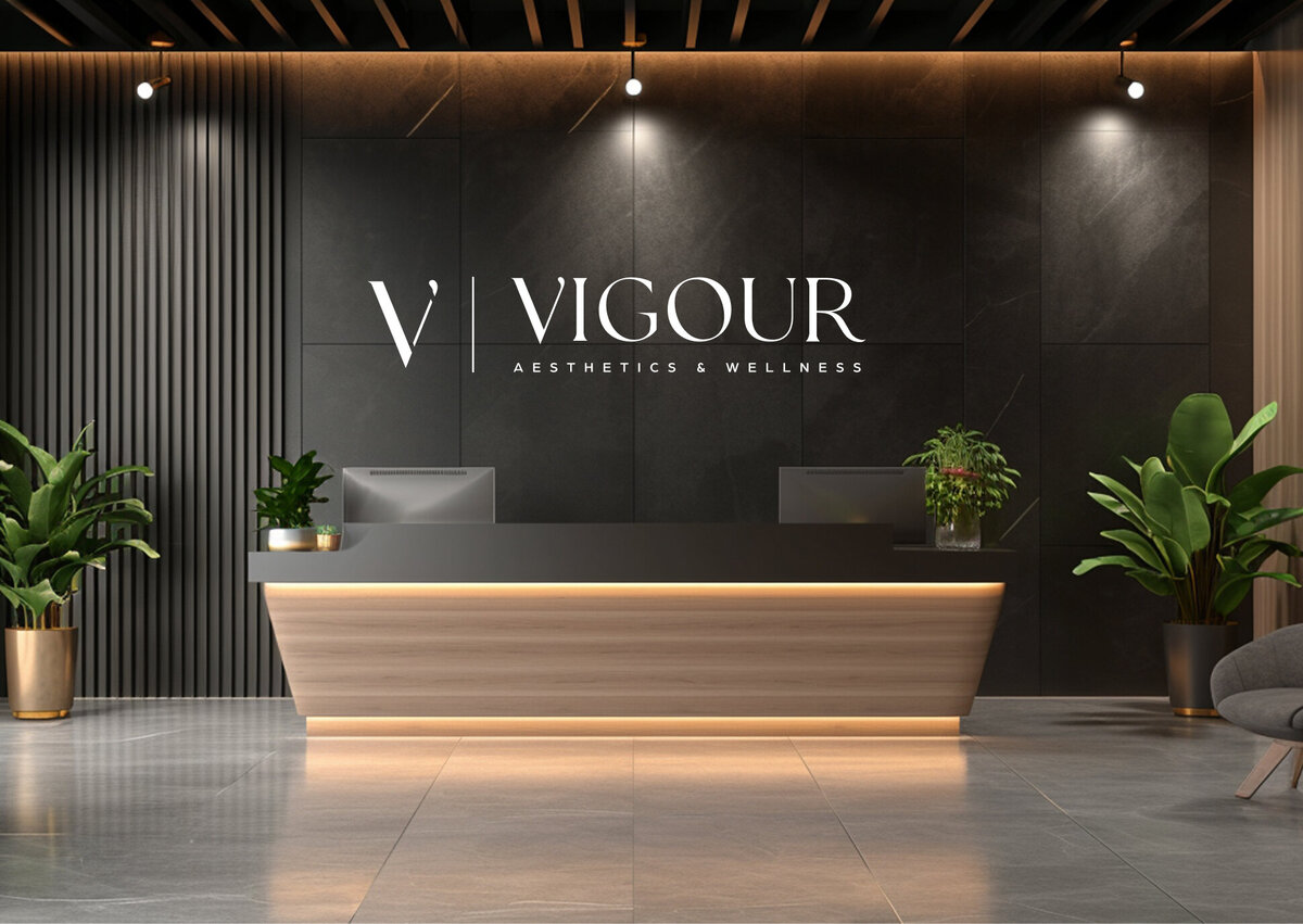 Vigour Aesthetics & Wellness sign mockup