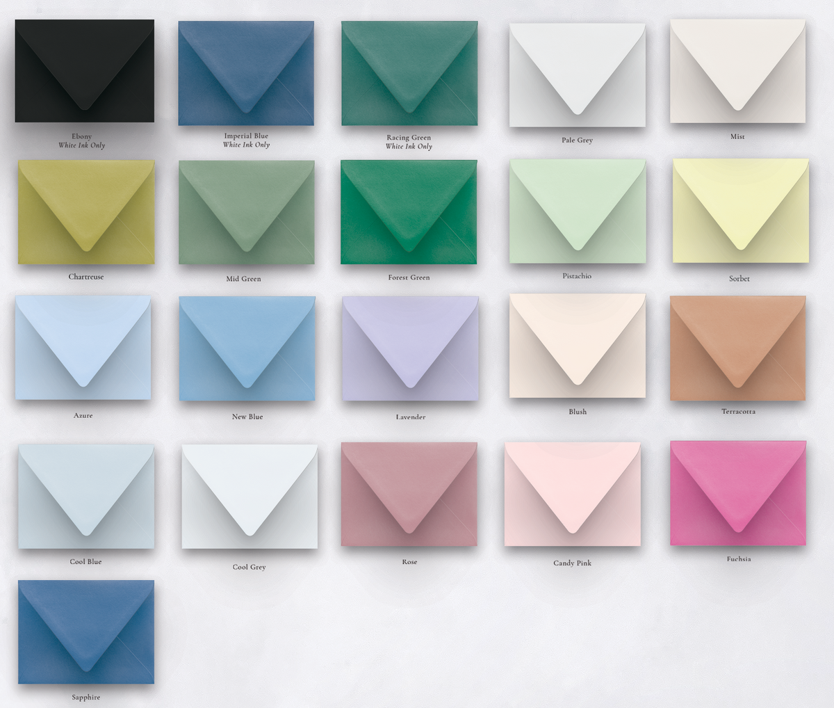 wedding invitation envelope colors