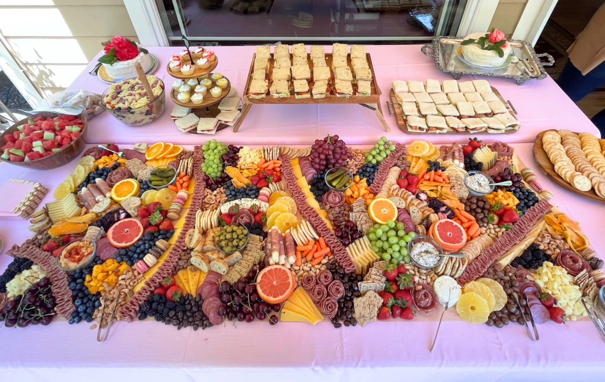 table with sandwiches