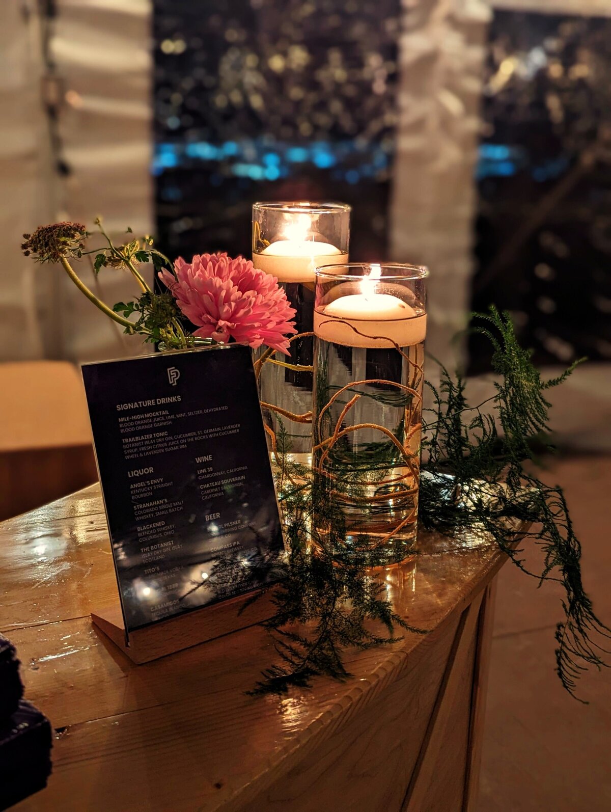 broadmoor corporate event candle accents