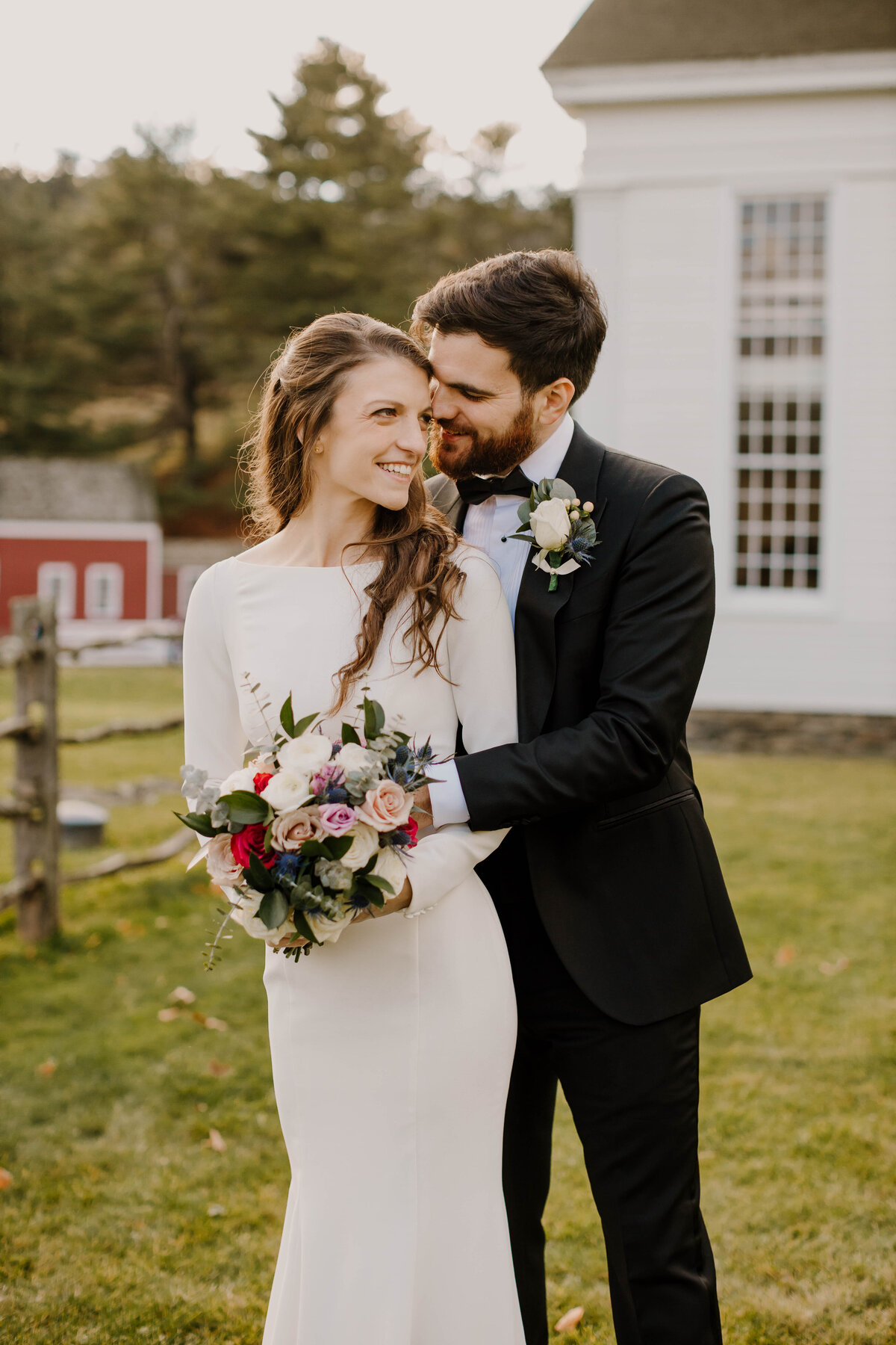 Cooperstown NY Wedding Photographer, couple at Farmer's Museum