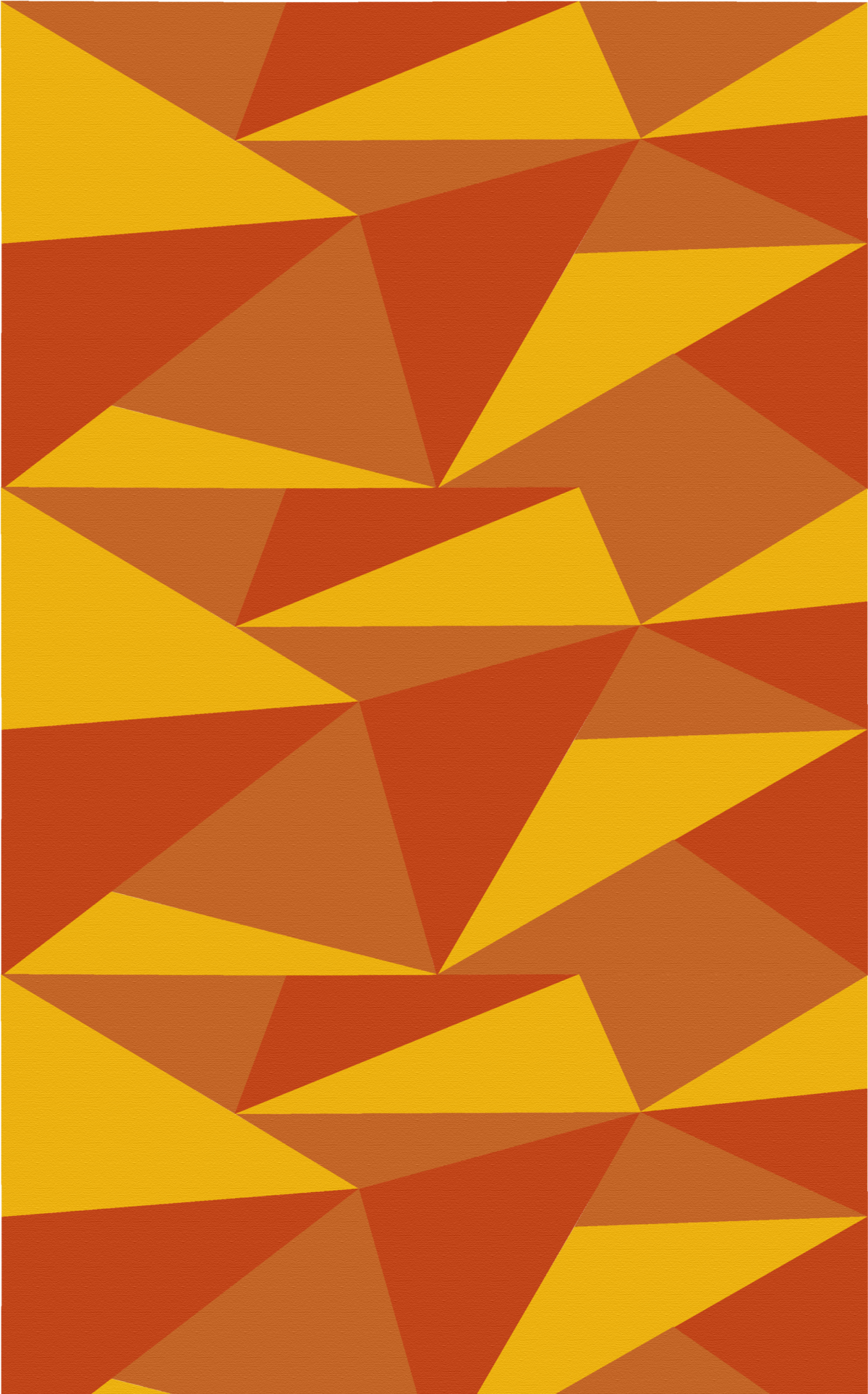 pattern with triangles in yellow, orange, and red
