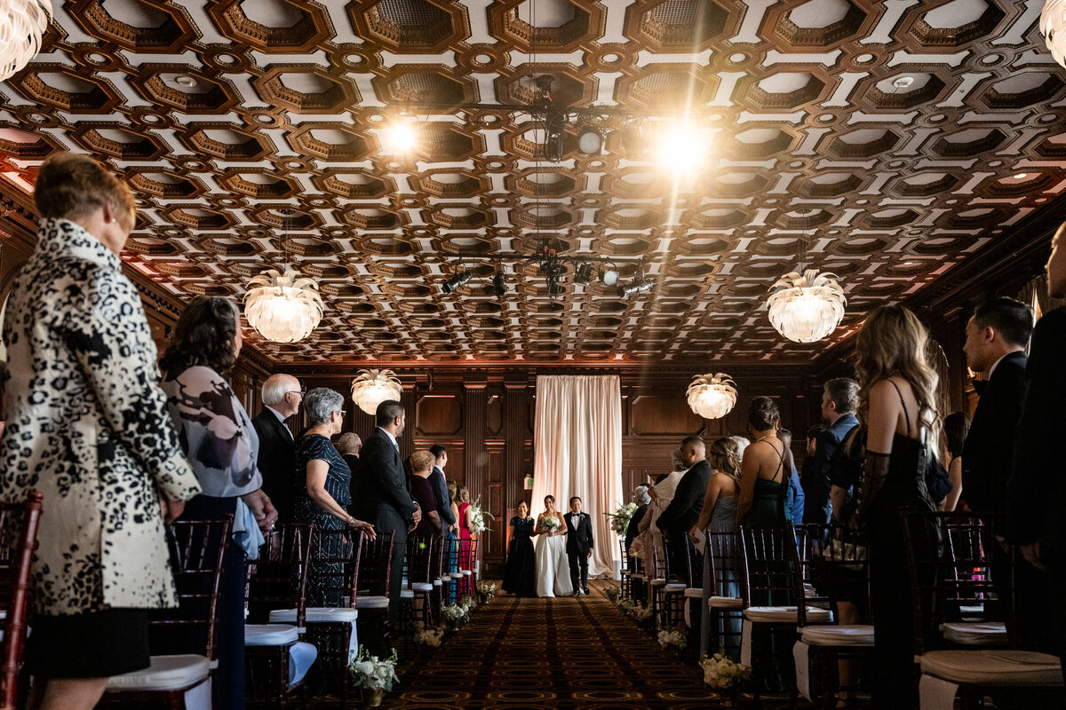 Ceremony processional at a Julia Morgan Ballroom Wedding photographed by Duy Ho