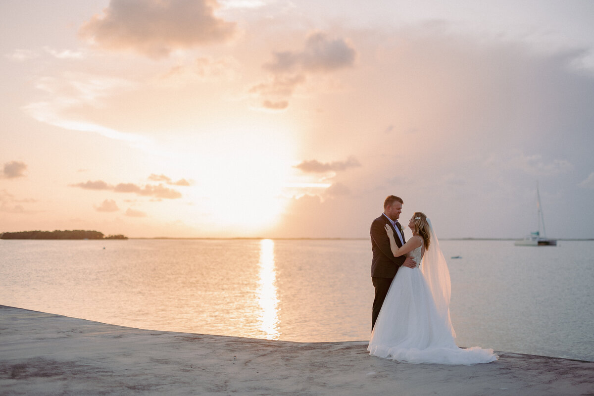 Couple Eloping at Sunset