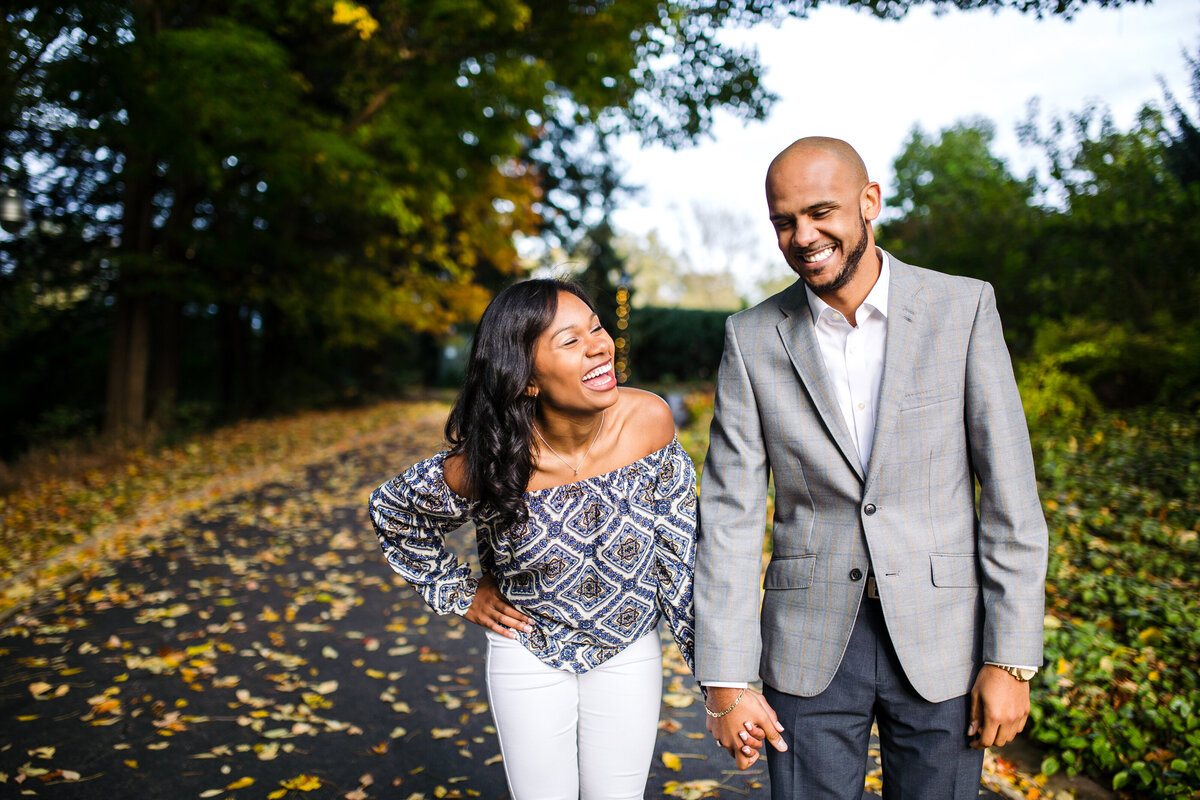 Newfields Fall Engagement Session Indianapolis