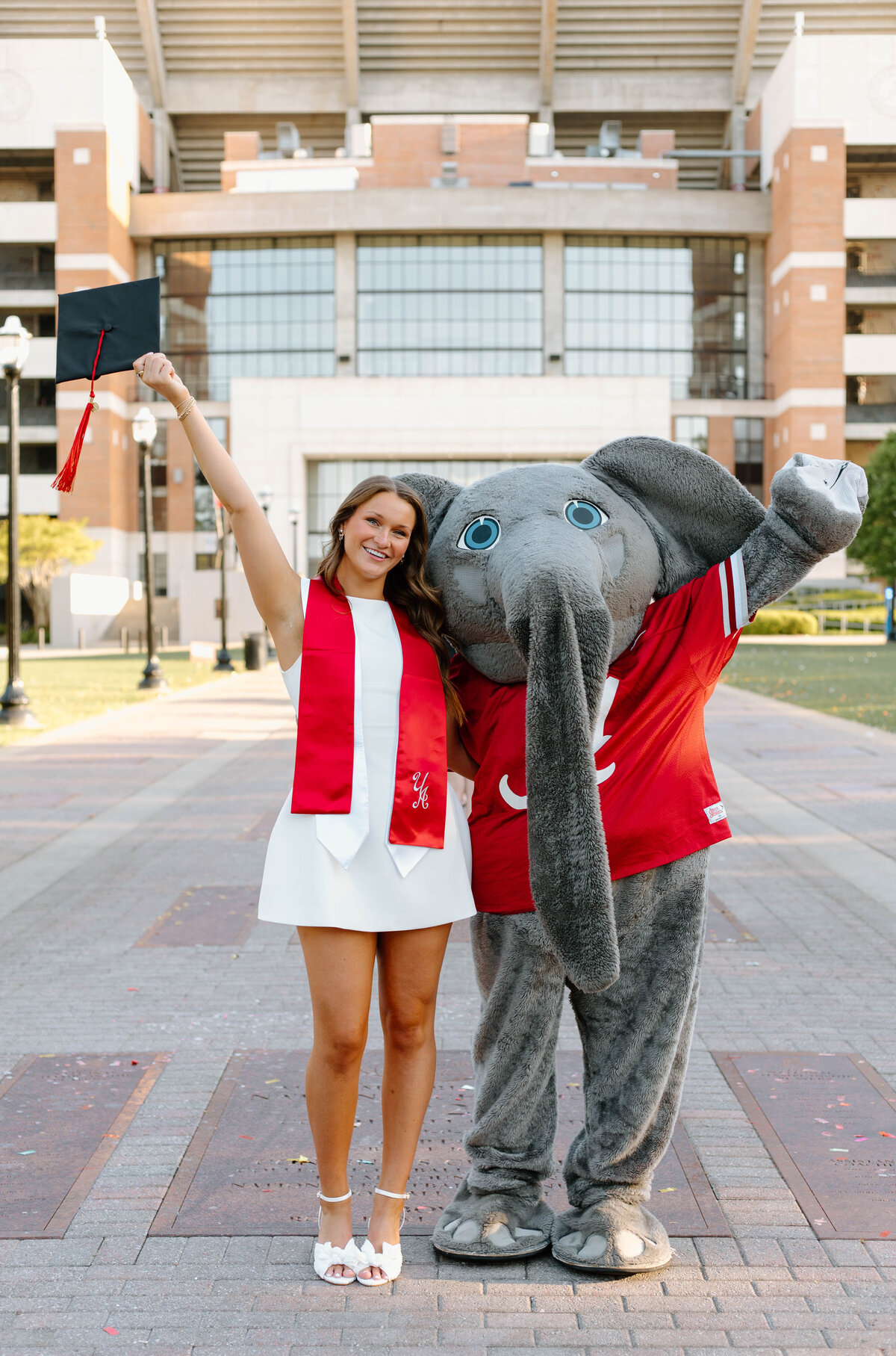 Big Al came along to an Alabama graduation session in Tuscaloosa, Alabama
