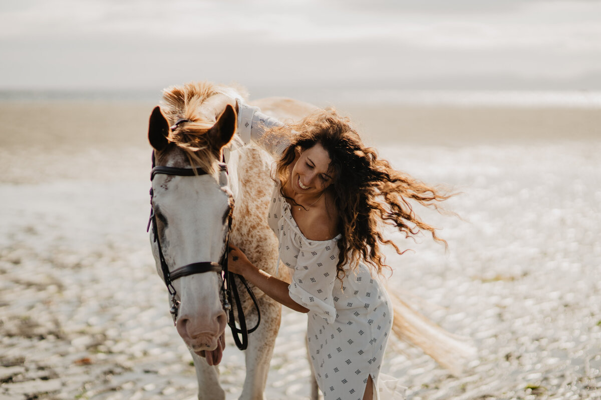 Summer Kye Bay Beach Equestrian Equine Horse Golden Hour Session_03