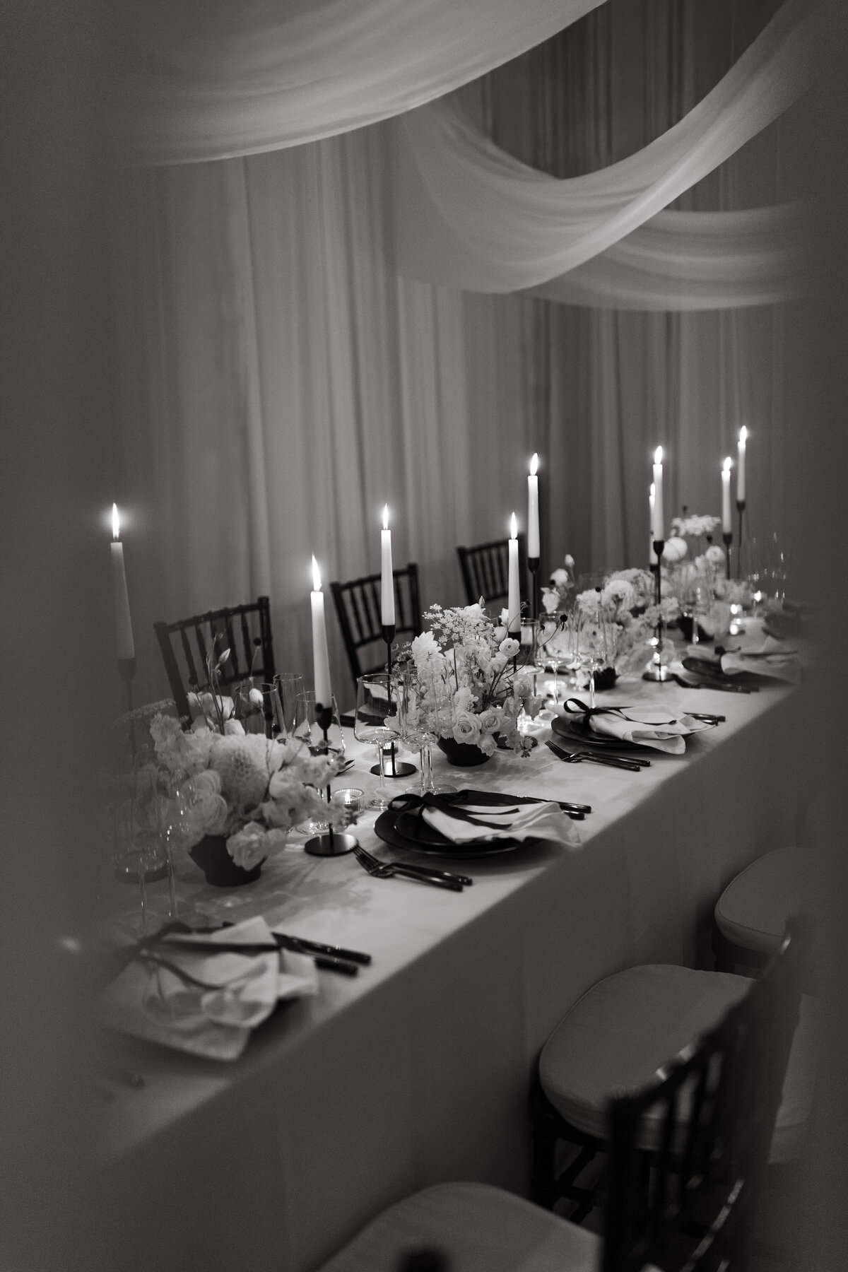 Sibley Events and Design - Intimate dinner with draping
