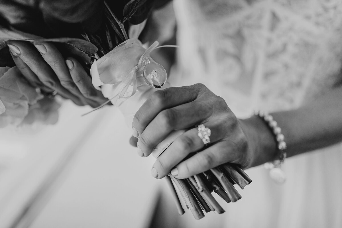 Bride Holding her Bouquet at the Broadmoor