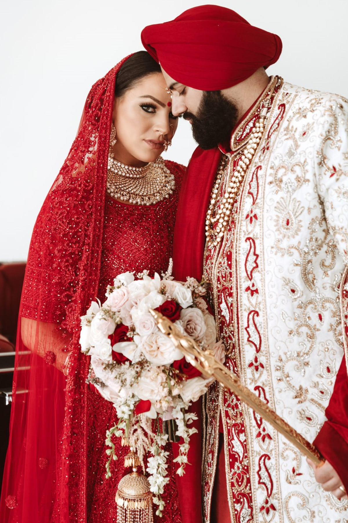 red-gold-sikh-ceremony-bride-groom-1