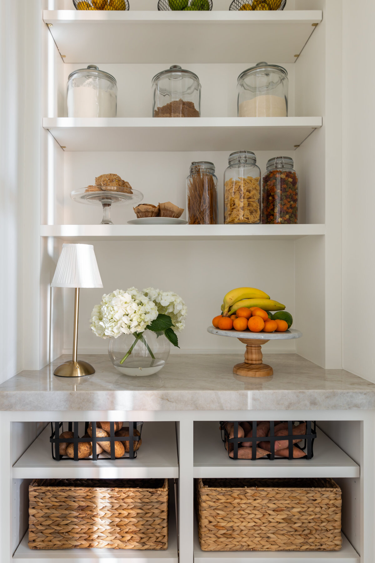 kyleen bushroe interiors glass jars pantry space