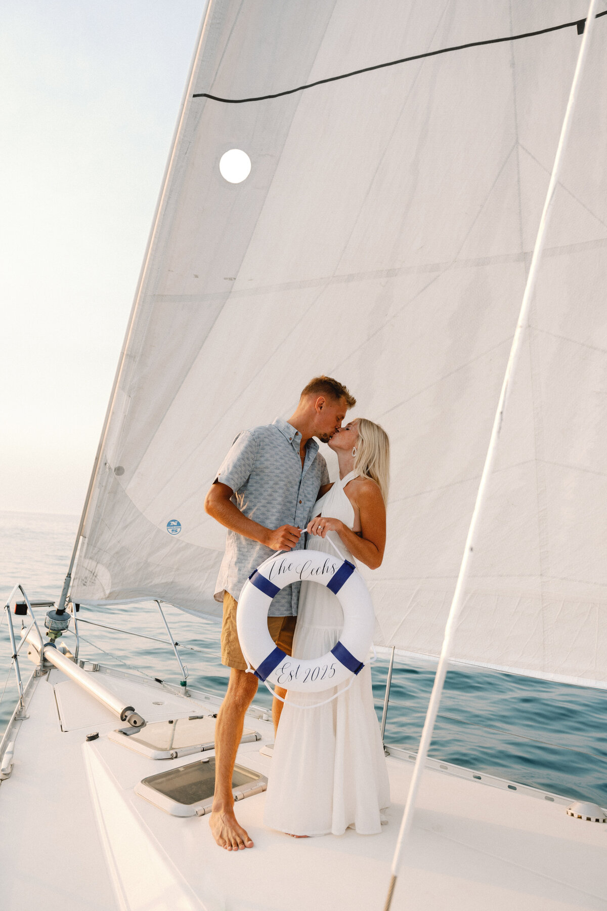 K+T Sailboat Lake Michigan Engagement Photos 10