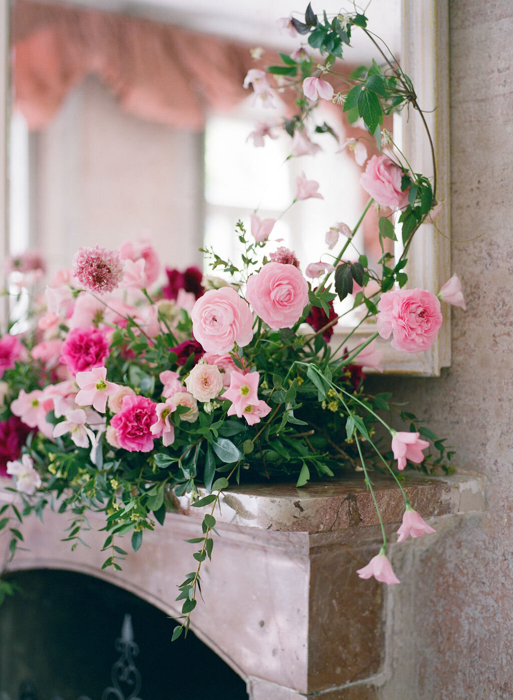 Lake Como pink wedding inspired by Dior Veronique Lorre wedding designer and florist10