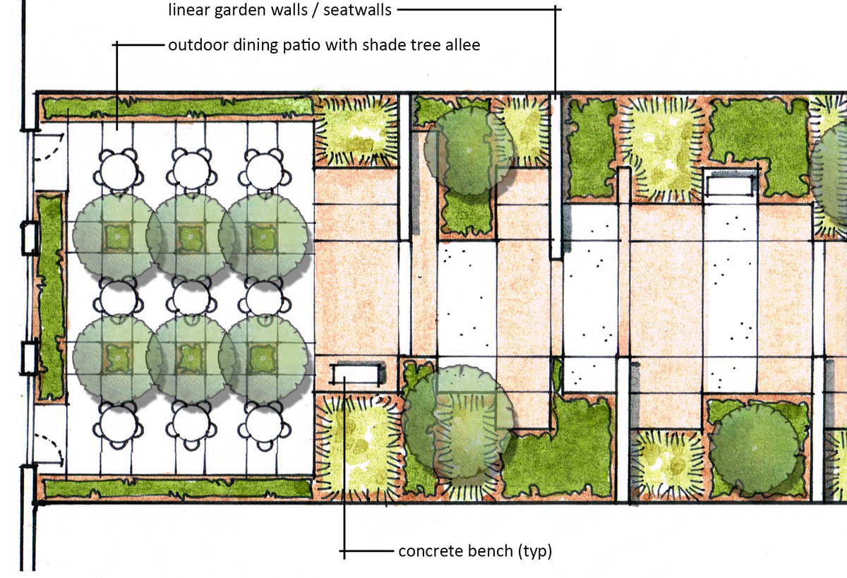 Northwest Middle School - Eastern Courtyard Schematic