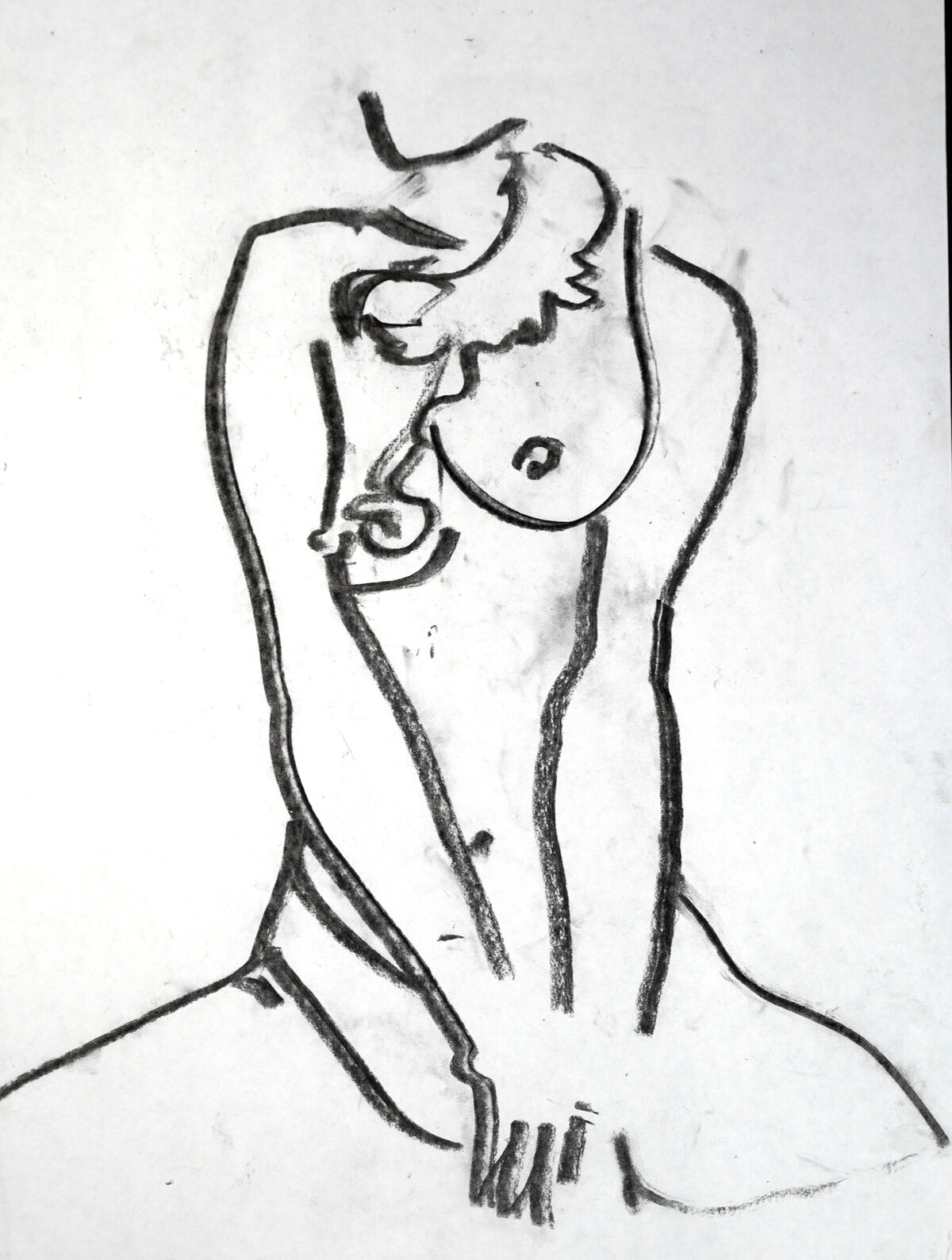 Brent Ray Fraser Figurative Nude Drawing 2001 - 18