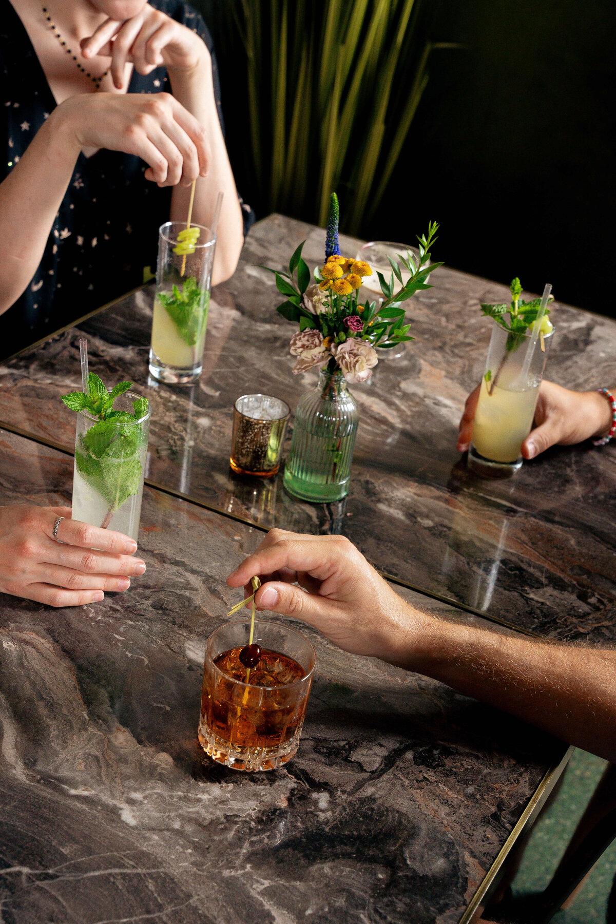 Editorial cocktail photography in Asheville, North Carolina