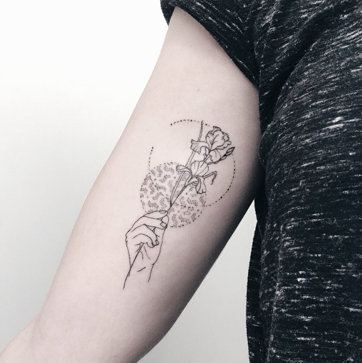 pattern tattoo, flower tattoo, geometric tattoo