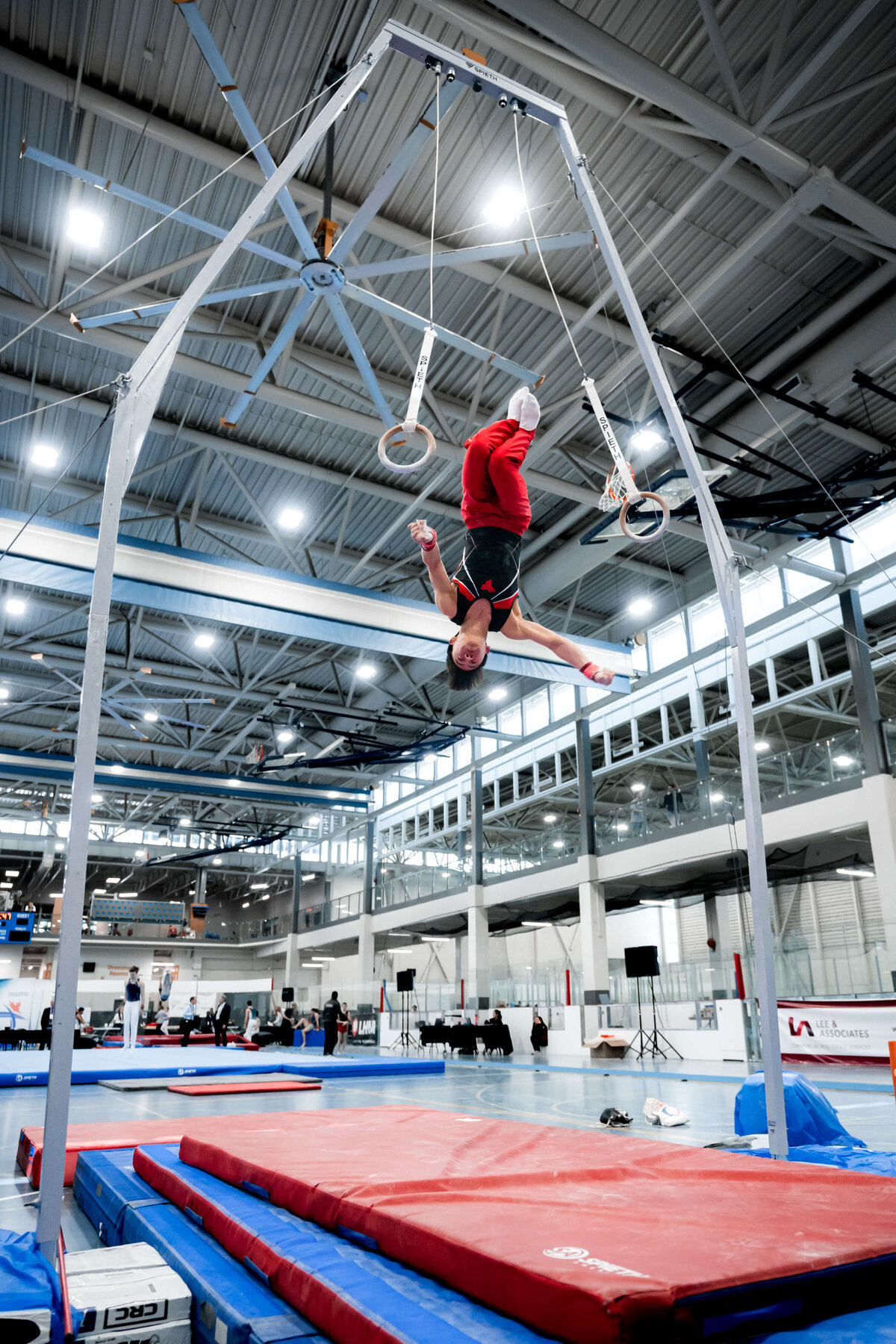 Photo by Luke O'Geil taken at the 2023 inaugural Grizzly Classic men's artistic gymnastics competitionA9_00493