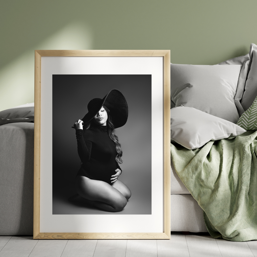 Grey Minimalist Art Wall Frame Mockup Instagram Post
