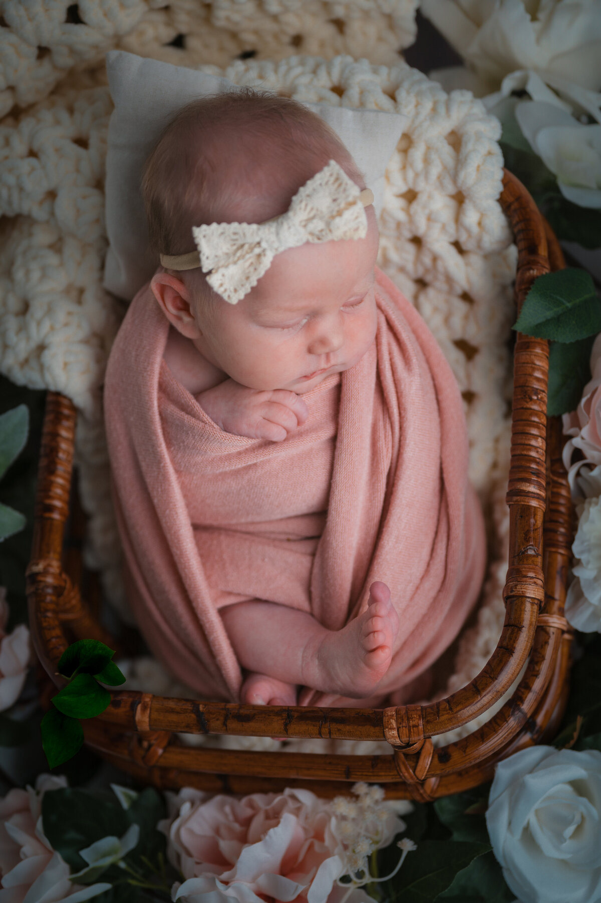 baby girl in basket northeast Ohio pictures