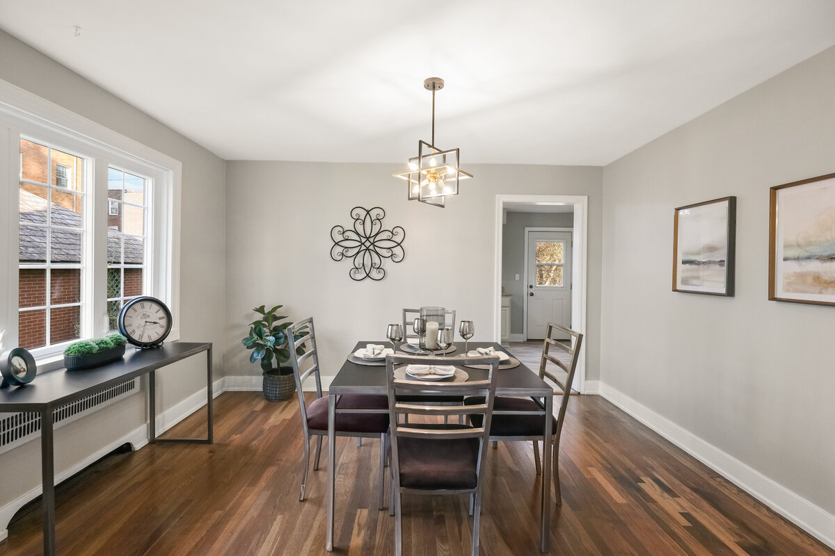 Professionally staged living room 